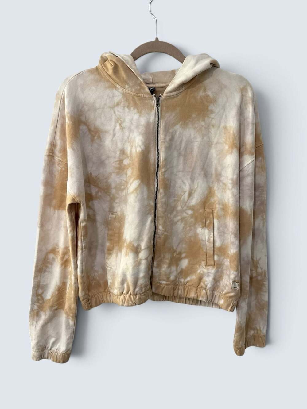 Vuori Zip Hoodie Size Medium Beige Tie Dye